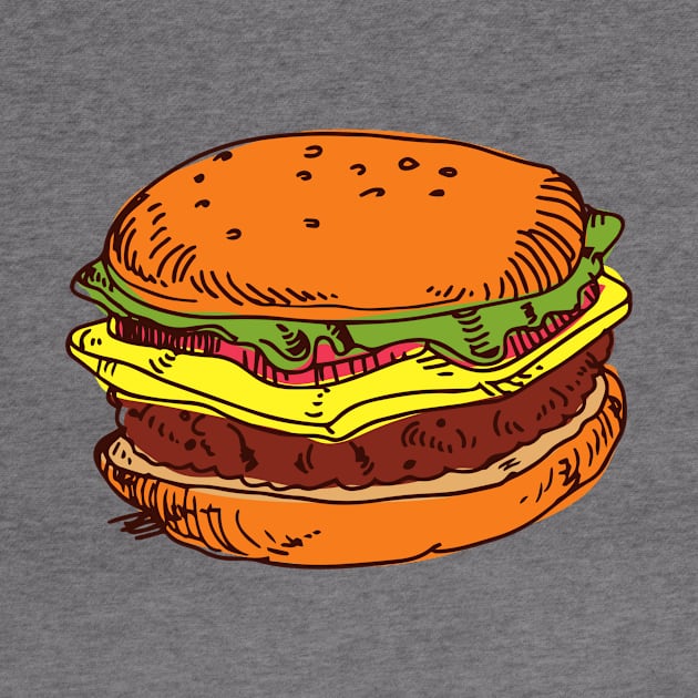 Cheese Burger Love Cute Funny Gift Sarcastic Happy Fun Food Foodie Snack Witty by EpsilonEridani